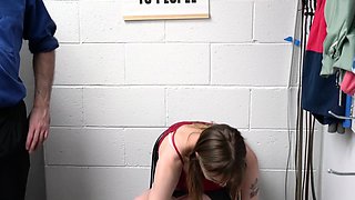 Cute english shoplifter punish fucked