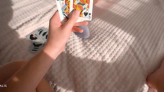 Step Sister Started Playing Cards To Lose Her Tight Pussy