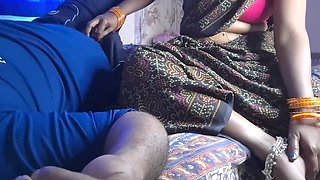 Desi Stepmom Fucks Indian Stepson with Stepsister Help - Amateur Homemade HD