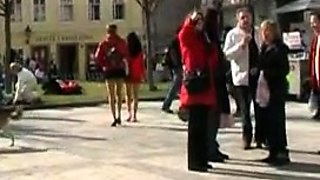 Busty Czech amateur fucks outdoor in public