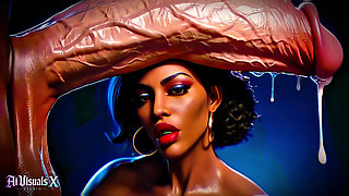 Big Boobs and Ass Ebony Goddesses - White Cock Worship Dark Asmr & Extreme Contrast (4k Ai Animated Porn)