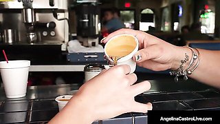 Stupefying Angelina and Cristi's latina scene