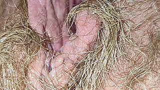 Big Load of Pee From Hairy Pussy