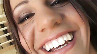 Cumshot video with smiling Addison Rose and Hannah Harper from Skankery