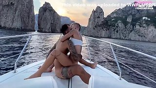Sammm Next Door And Alexxx Next Door In Fucking The Captain On My Boat Tour To Capri While The Crew Watches 9 Min