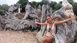 Crocodiles feeding and amateur Thai girlfriend ass spanking