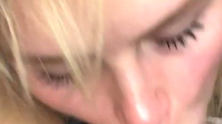 Deep Throat Blowjob in Leather Pants with Swallowing Finish in the Car