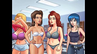 Young 18-year-olds in anime-themed public scenes