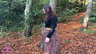Peeking on Teacher Having a Pee in the Woods