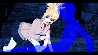 Dr Stone Hentai - Kohaku Boobjob and Handjob - Japanese Asian Manga Anime Game Porn