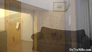 Cuckold Feeds BBC Cum to Luca Bella After Helping Her Get Ass Fucked