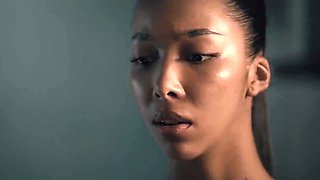 black girl Lia Lin shows Barbie Rous hot lesbian show