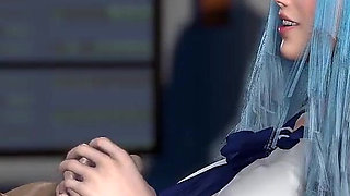 Busty Asian Babe Handjobs and Cumshots - 3D Hentai Japanese