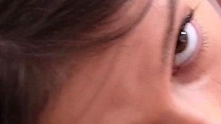 Asandra Dewy Has Pantyhose Tryout and Sucks Cock Like Dirty Slut