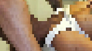 3 Months Pregnant Woman with Swollen Breasts Taking Cum Down Her Throat