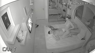 Amateur couple enjoys intimate homemade bed sex with sensual passion