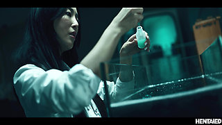 Hentai Monster Futanari - Asian Babe Grows Futa Cock And Creampies Chubby Bbw