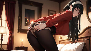 Yor Forger Sex in the Bedroom. Yor Forger Like to Be a Slut. Hentai Cosplay (ai-generated)