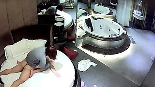 Beautiful brunette caught fucking on hidden cam massage