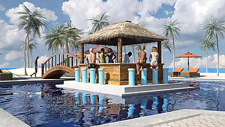 Tacos: Cuck Hubby Watches His Wife Spreading Legs and Giving Pussy on the Pool Bar - Episode 88