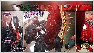 Spideman X Venom Cartoon Comic Animation