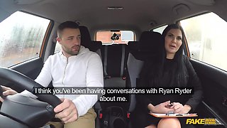 Faux Driving College - Thick Knocker Super-steamy Dark-haired Jasmine Jae Showcases Max in a Camper & Pulls Him for Doggie-style Fucky-fucky