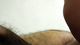 My Indonesian wife swallows my cum for the first time and laughs because she bit my cock