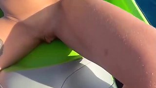 Fucked hot tanned girl on a jet ski pov