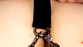 Bound Punk Shaved Head Teen Get Hot Wax Back and Front