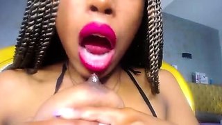 Black MILF with BIG boobs dancing and teasing