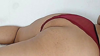 Stepmom Wear Panty Laying on Bed Stepson Watch Her