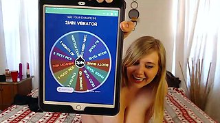 Big Boobed Blonde Masturbates With A Dildo In The Bathroom