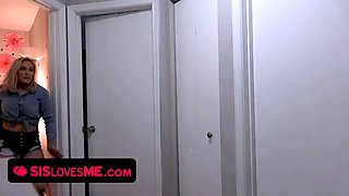 Sis Loves Me - sis gets her labia pounded and jizz all over her face to stop her stepbro from pranking her