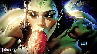 Orc Elf Alien Fantasy Blowjob & Titfuck Compilation - Animated Porn (ai Generated)