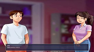 Teacher, hi beach, asian