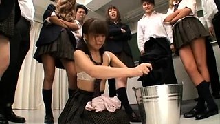 Asian schoolgirl enjoy group sex
