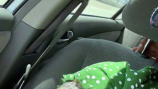 Amateur milf car outdoor handjob