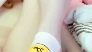 Close up teen masturbation