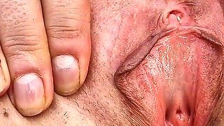 Naked and Gaping Pussy at The Beach