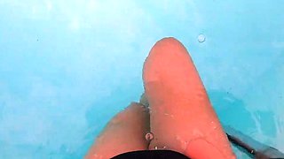 Public Pool Orgasm: Teen Babe's Solo Webcam Show