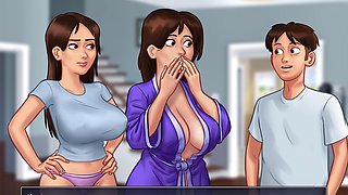 College girls with cartoon tits and wild peep shows