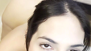 Jasmica, a Beautiful Latina with a Big Ass, Uses a Huge Dildo to Make Me Cum in Gushes