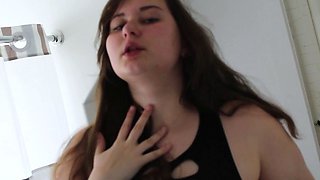 Fatty girl who loves big cocks warms up for a hardcore sex