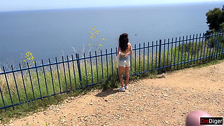Public Dick Flashing - Girl Help Me to Cum in Mountains