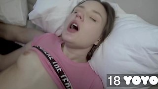 My big stepbrother stretches my anal hole and fills it with a huge load of cum