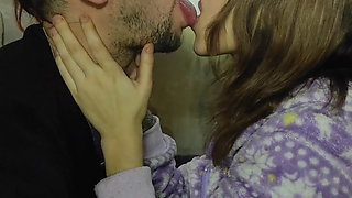 The horniest and dirtiest kiss on the internet with a beautiful teen