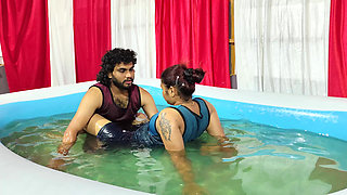 Pool Romance with Lip Lock