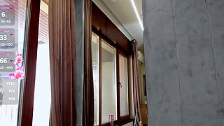 Blonde mature with big boobs masturbates in bed