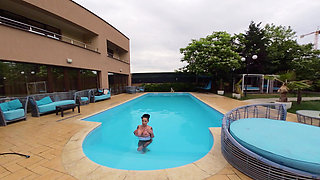 Backstage Sandra Sturm at the Pool Super Horny Gets Fucked Incredibly