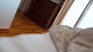 Unexpected sex while Step mom sharing bed with Step son! 